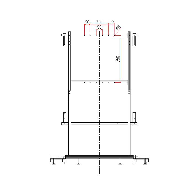 প্রজেক্টরগুলির সাথে ইন্টারেক্টিভ হোয়াইটবোর্ড ব্যবহারের জন্য মোবাইল স্ট্যান্ড 1