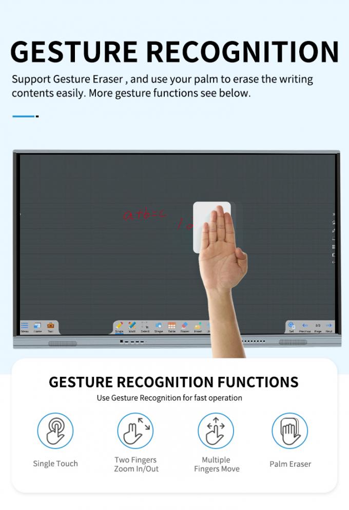 আইবোর্ড নতুন পণ্য 98 " 4 কে স্মার্ট ডিসপ্লে ইন্টারেক্টিভ ফ্ল্যাট প্যানেল ডিসপ্লে মিটিং রুমের জন্য বড় আকারের টাচ স্ক্রিন মনিটর 4