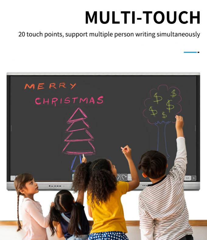 আইবোর্ড নতুন পণ্য 98 " 4 কে স্মার্ট ডিসপ্লে ইন্টারেক্টিভ ফ্ল্যাট প্যানেল ডিসপ্লে মিটিং রুমের জন্য বড় আকারের টাচ স্ক্রিন মনিটর 5