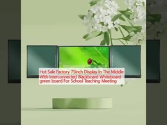 গরম বিক্রয় কারখানা 75 ইঞ্চি প্রদর্শন মাঝখানে সঙ্গে আন্তঃসংযুক্ত কালো বোর্ড সাদা বোর্ড সবুজ বোর্ড স্কুল শিক্ষাদান মিটিং জন্য
