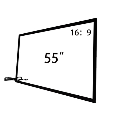 মনিটর কিয়স্কের জন্য 55'' ইনফ্রারেড ইউএসবি মাল্টি টাচ কনভার্সন ওভারলে ফ্রেম আইআর টাচ স্ক্রিন ফ্রেম
