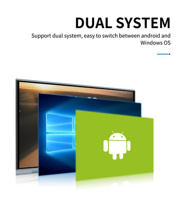 Android 11 স্মার্ট বোর্ড 86 ইঞ্চি, 16/32/64G শিক্ষা ও ব্যবসার জন্য ইন্টারেক্টিভ প্যানেল