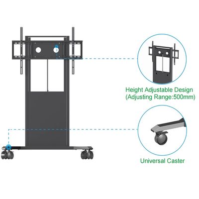 ইন্টারেক্টিভ হোয়াইটবোর্ড স্ট্যান্ড টিভি স্ট্যান্ড ইলেকট্রনিক ফ্লোর স্ট্যান্ডিং 65/75/86 ইঞ্চি আকারের জন্য উপযুক্ত