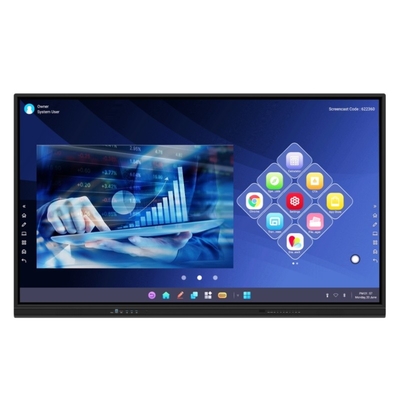 LED শিক্ষা বোর্ড সরবরাহকারী ইন্টারেক্টিভ ফ্ল্যাট প্যানেল এক পিসিতে সব স্মার্ট টিভি মনিটর বহুমুখী টাচ স্ক্রিন