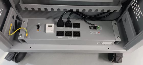 সিই এসি চার্জিং ডিসি চার্জিং এবং ইউএসবি টাইপ-এ টাইপ-সি ভল্ট স্টোরেজ আইপ্যাড চার্জিং কার্ট মোবাইল চার্জিং ক্যাবিনেট সহ চাকা