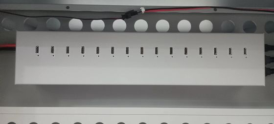 সিই এসি চার্জিং ডিসি চার্জিং এবং ইউএসবি টাইপ-এ টাইপ-সি ভল্ট স্টোরেজ আইপ্যাড চার্জিং কার্ট মোবাইল চার্জিং ক্যাবিনেট সহ চাকা