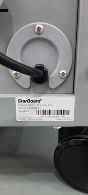 সিই এসি চার্জিং ডিসি চার্জিং এবং ইউএসবি টাইপ-এ টাইপ-সি ভল্ট স্টোরেজ আইপ্যাড চার্জিং কার্ট মোবাইল চার্জিং ক্যাবিনেট সহ চাকা