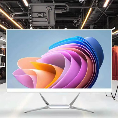 কারখানার OEM 21.5 '23.8' 27 ইঞ্চি ডেস্কটপ মনিটর অন্তর্নির্মিত ওয়েবক্যাম সহ সমস্ত ইন ওয়ান অ্যান্ড্রয়েড এবং ক্যাপাসিটিভ টাচ সহ উইন সিস্টেম