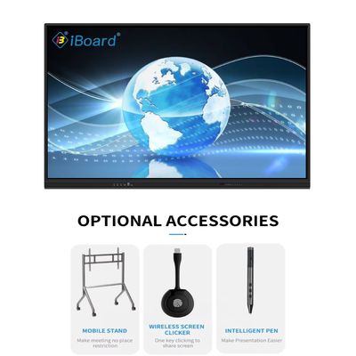 ৬৫ ৭৫ ৮৬ ৯৮ ১১০ ইঞ্চি ৪ কে এলসিডি ইন্টারেক্টিভ স্মার্ট বোর্ড টাচ প্যানেল ক্লাসরুমের জন্য স্মার্ট স্ক্রিন ইলেকট্রনিক বোর্ড ডিজিটাল স্মার্ট বোর্ড শিক্ষার জন্য