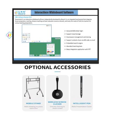 বড় আকারের 98 ইঞ্চি 4 কে এলসিডি ইন্টারেক্টিভ স্মার্ট বোর্ড টাচ প্যানেল ক্লাসরুমের জন্য স্মার্ট স্ক্রিন ইলেকট্রনিক বোর্ড ডিজিটাল স্মার্ট বোর্ড শিক্ষার জন্য