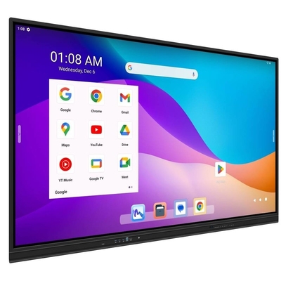 iBoard 65 ইঞ্চি 4 কে এলসিডি ইন্টারেক্টিভ বোর্ড ডিজিটাল ফ্ল্যাট প্যানেল স্মার্ট টাচ স্ক্রিন কনফারেন্স ক্লাসরুমের জন্য