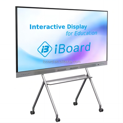 iBoard 65 ইঞ্চি 4 কে এলসিডি ইন্টারেক্টিভ বোর্ড ডিজিটাল ফ্ল্যাট প্যানেল স্মার্ট টাচ স্ক্রিন কনফারেন্স ক্লাসরুমের জন্য