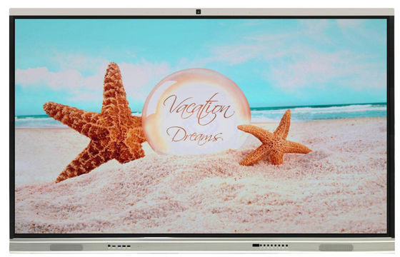 350cd/M2 ইন্টারেক্টিভ ফ্ল্যাট প্যানেল ডিজিটাল বোর্ড 75 ইঞ্চি 20 টাচ পয়েন্ট মডেল QS-75