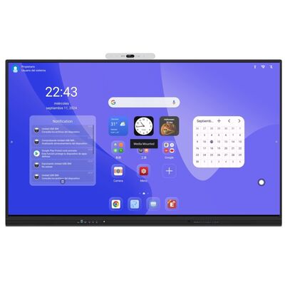 আইবোর্ড ইন্টারেক্টিভ হোয়াইটবোর্ড ইউএসবি ডেটা পোর্ট সহ টেম্পারড গ্লাস মিটিং কনফারেন্স রুমের জন্য