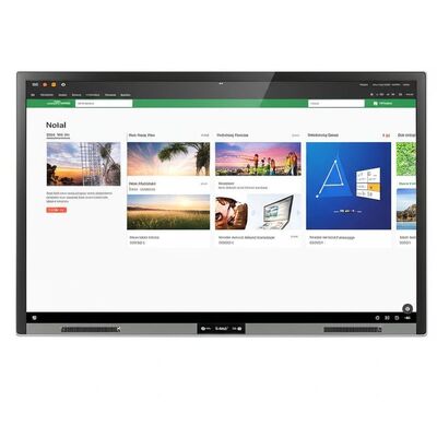 ওয়াইফাই এবং ইন্টিগ্রেটেড শিক্ষণ সফটওয়্যার সহ পোর্টেবল 75 ইঞ্চি জিরো গ্যাপ ইন্টারেক্টিভ হোয়াইটবোর্ড