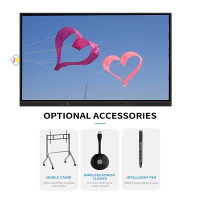 আইবোর্ড ফ্যাক্টরি অ্যান্ড্রয়েড ৯.০ ইন্টারেক্টিভ ফ্ল্যাট প্যানেল ৫০,০০০ ঘন্টা লাইফটাইম এবং উন্নত শিক্ষার জন্য ৪০ টাচ পয়েন্ট সহ