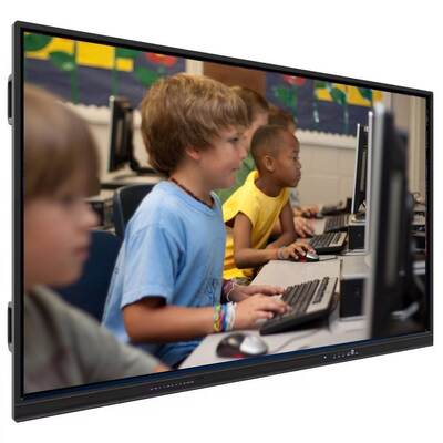 VESA স্ট্যান্ডার্ড ওয়াল মাউন্ট ইন্টারেক্টিভ ফ্ল্যাট প্যানেল 4 মিমি টেম্পারেড গ্লাস এবং উচ্চ প্রতিক্রিয়াশীলতার জন্য 6 অ্যারে মাইক অন্তর্নির্মিত