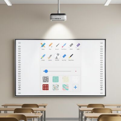 96 Inches Optical Interactive Whiteboard with Optical Imaging Touch Technology and 1920x1080 Pixels Resolution