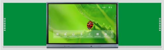 ইন্টেলিজেন্ট ব্ল্যাকবোর্ড ৭৫ ৮৬ ইঞ্চি ডিসপ্লে মাল্টি ফিঙ্গার ইন্টারেক্টিভ টাচ সাইড বার বাম ডান বোর্ড ক্লাসরুমের শিক্ষার্থীর জন্য