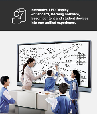iBoard 65 টাচ স্ক্রীন মনিটর ইন্টারেক্টিভ হোয়াইটবোর্ড ফর বিজনেস 16:9 কালো ফ্রেমের রঙ