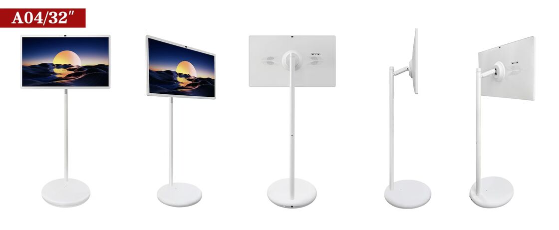 ইন্টারেক্টিভ হোয়াইটবোর্ড এলসিডি টাচ স্ক্রিন ৩২ ইঞ্চি ব্যাটারি সহ পোর্টেবল টাচ মনিটর