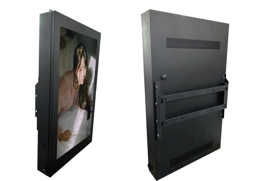 55 Inch Wall Touch Screen Kiosk Outdoor 2000 3500 Nits Android System With Light Temperature Sensor Dustproof Waterproof for Commercial Displays
