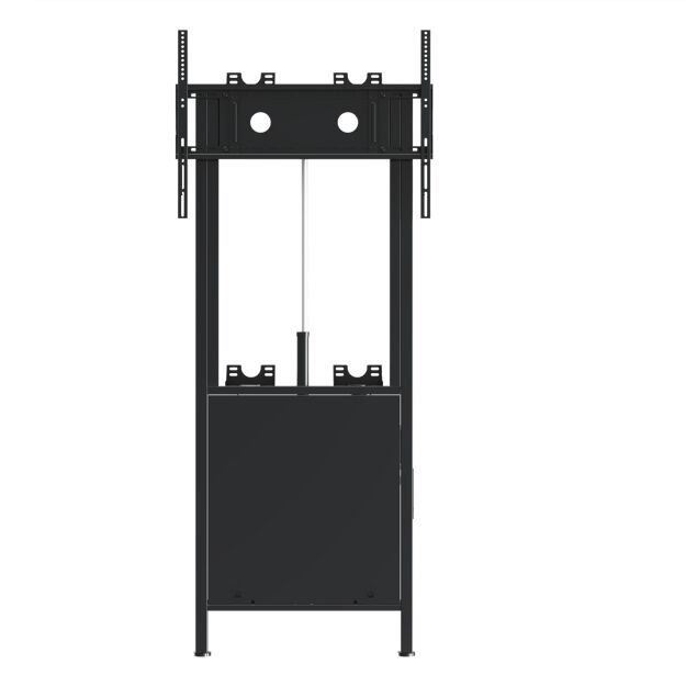 বৈদ্যুতিক উচ্চতা সামঞ্জস্যযোগ্য মোবাইল স্ট্যান্ড ফ্লোর স্ট্যান্ড 86 ইঞ্চি পর্যন্ত টিভি / আইএফপিডি জন্য