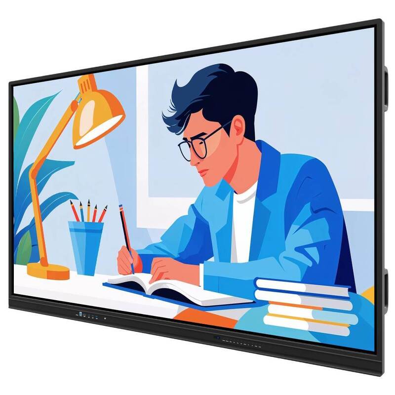 75 ইঞ্চি অ্যান্ড্রয়েড পিসি স্মার্ট প্যানেল ওয়াইফাই HDMI ইউএসবি 50 টাচ পয়েন্ট মিটিং অফিসের জন্য